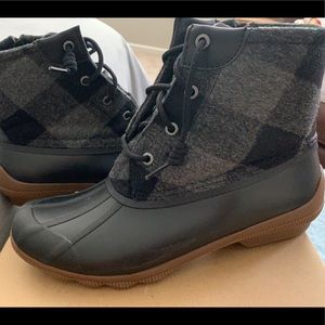 Sperry Buffalo Plaid Rain Boots